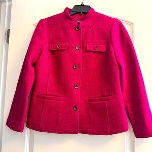 100% wool military style blazer by Talbots.